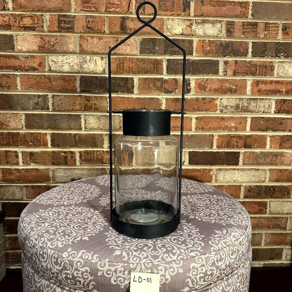 Elements 6x19 inches Glass and Metal Bottle DEC Wire Candle Lantern Clear - Picture 2 of 3